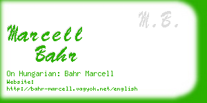 marcell bahr business card